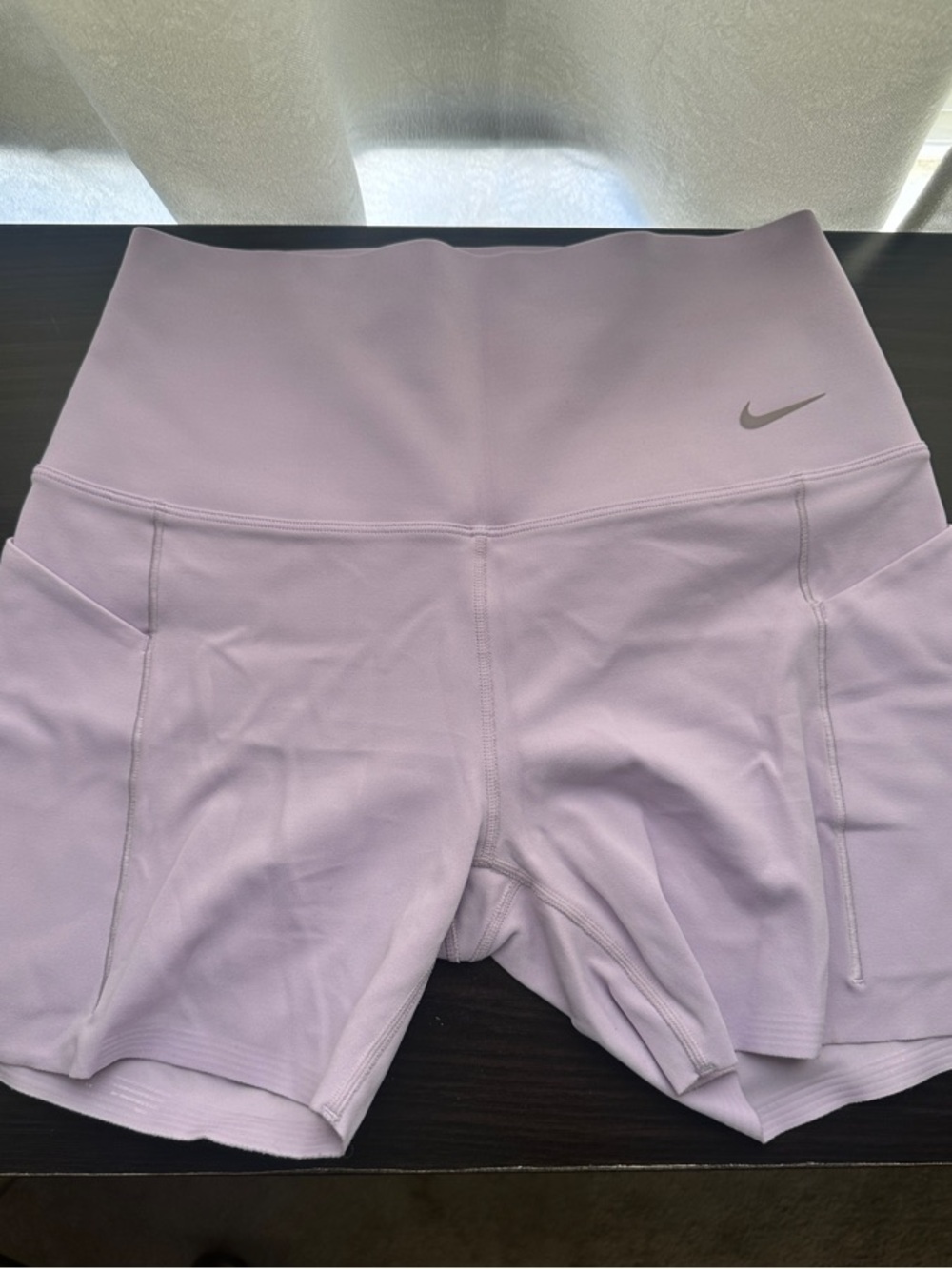 Nike Women's High-Waist Bike Shorts in Light Purple